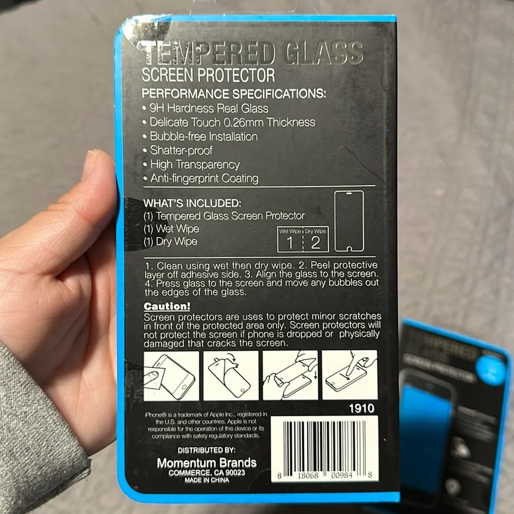 2 BRAND NEW TEMPERED GLASS SCREEN PROTECTORS FOR iPhone 7 & 8 PLUS